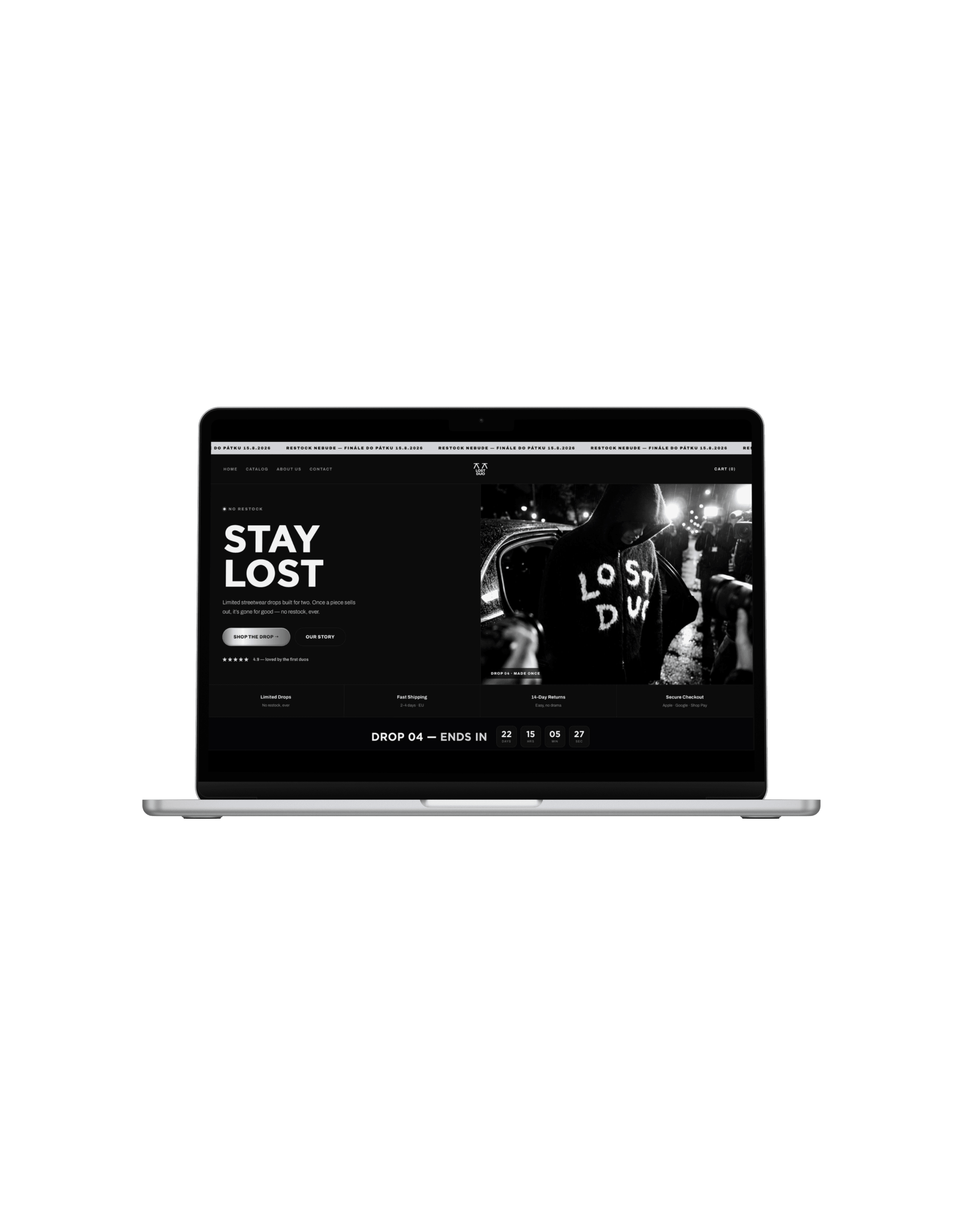 Webové stránky LOST DUO - realizace